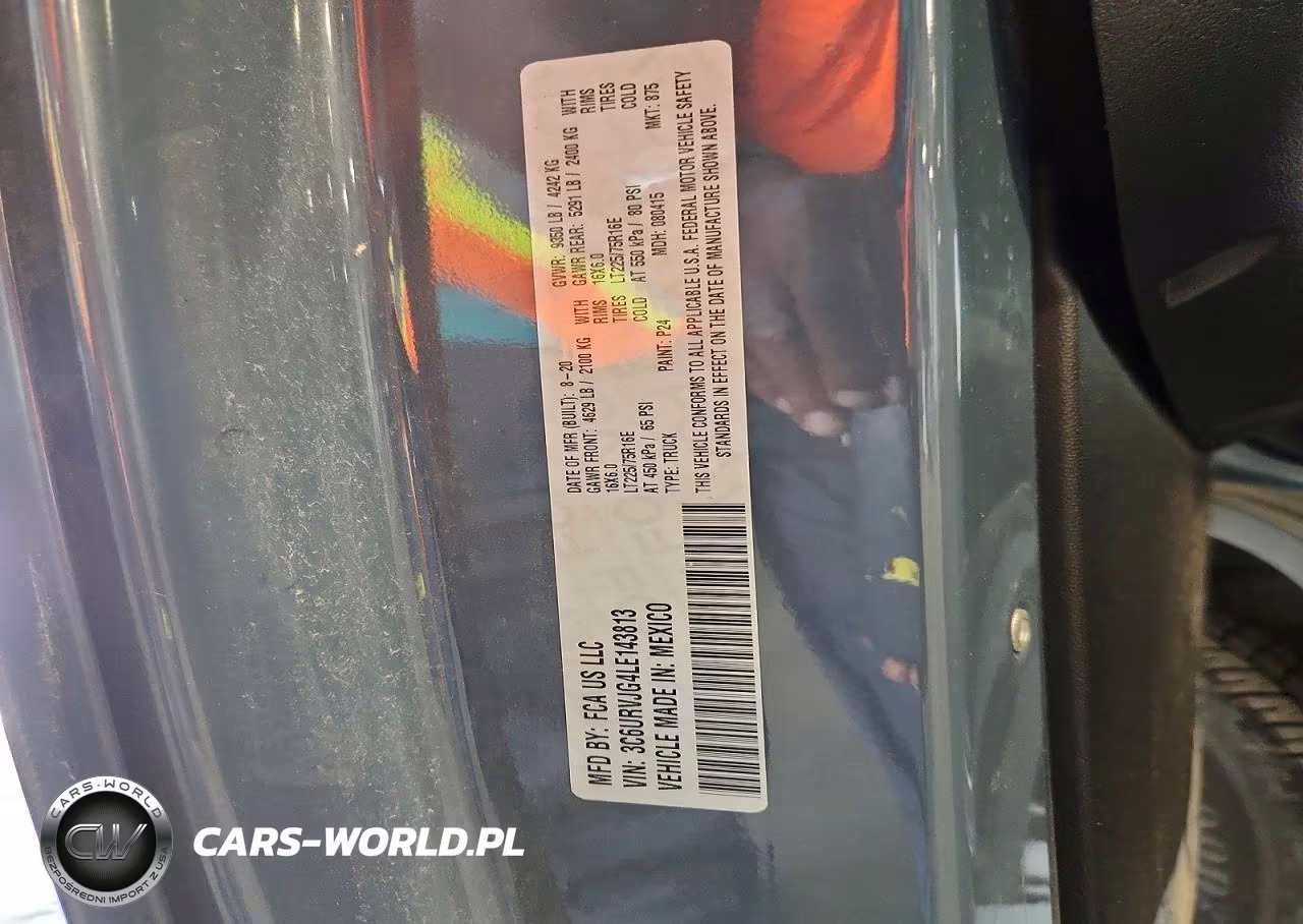 2020 Ram Promaster 3500 3500 High VIN:3C6URVJG4LE143813 - 13