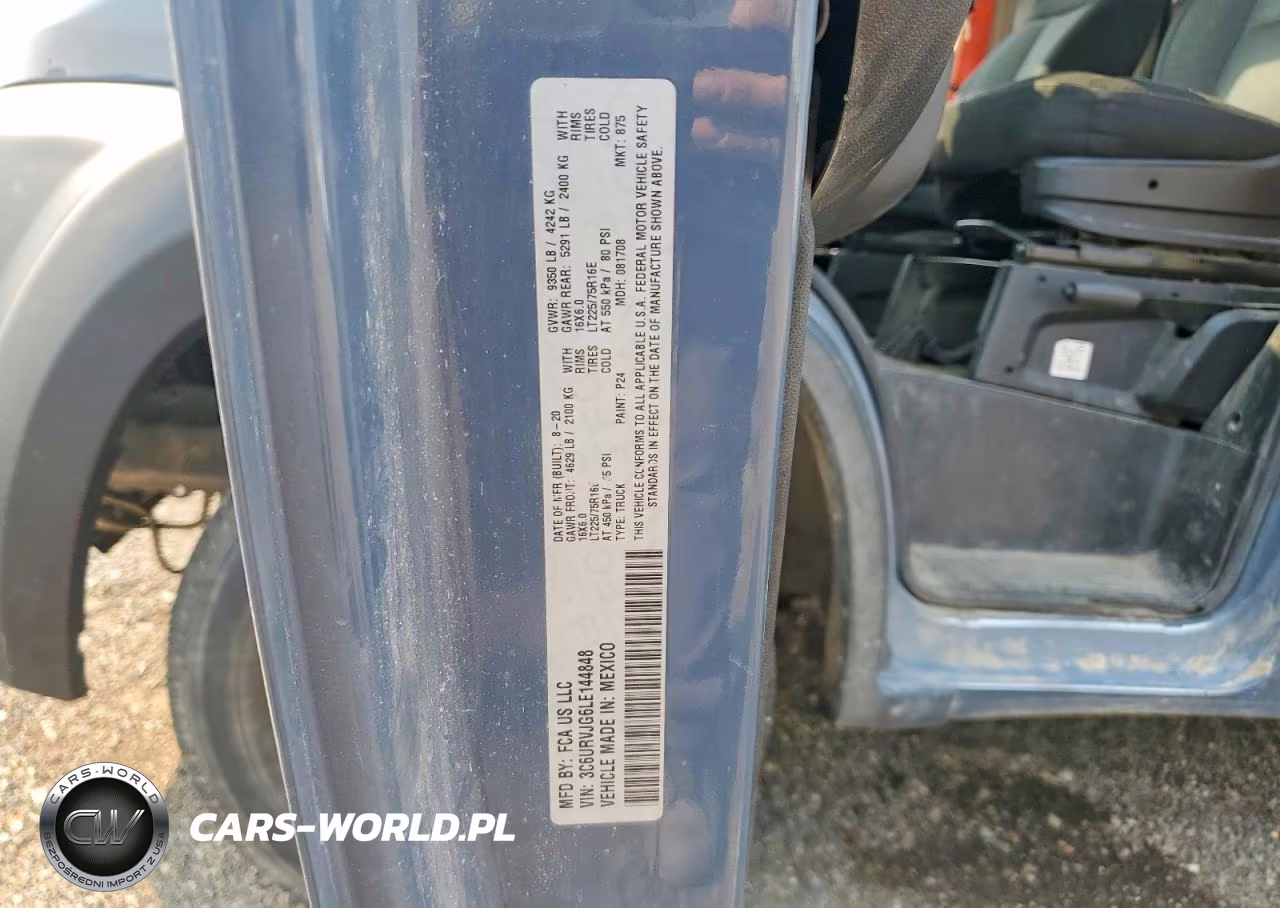 2020 Ram Promaster 3500 Delivery Van VIN:3C6URVJG6LE144848 - 13