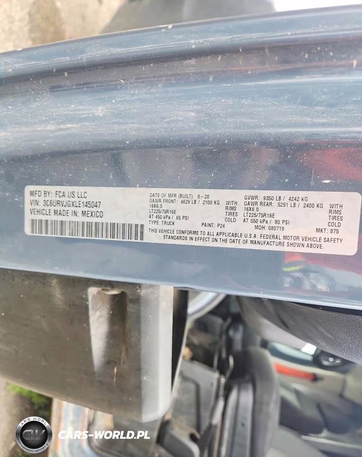 2020 Ram Promaster 3500 Delivery Van VIN:3C6URVJGXLE145047 - 12