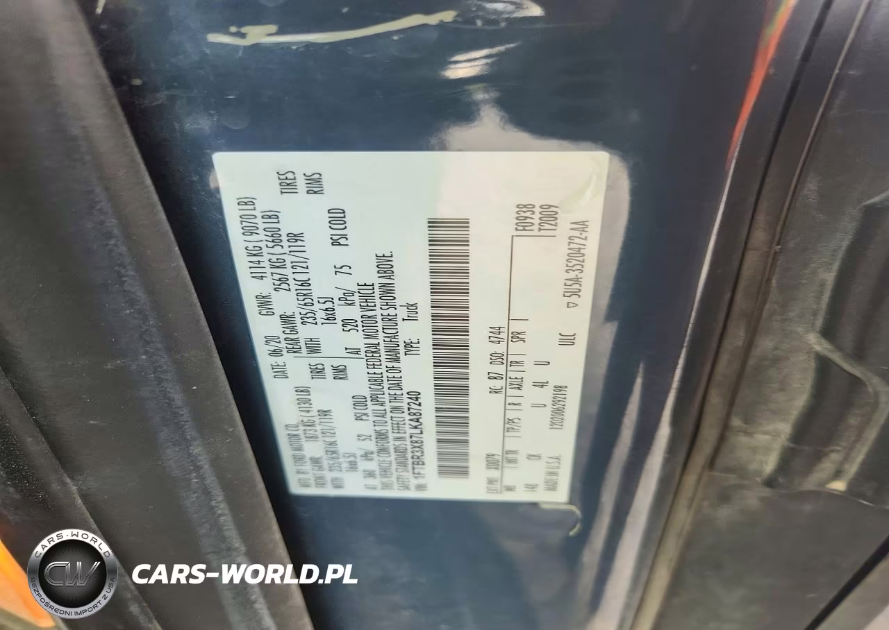 2020 Ford Transit 250 Delivery Van VIN:1FTBR3X87LKA87240 - 13