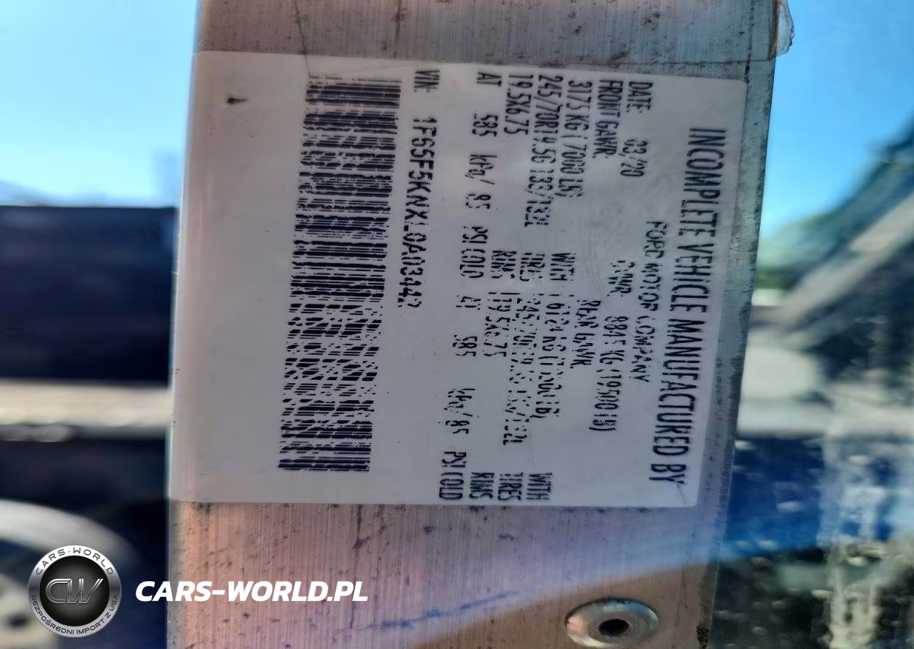2020 Ford F59 Delivery Truck VIN:1F65F5KNXL0A03442 - 13