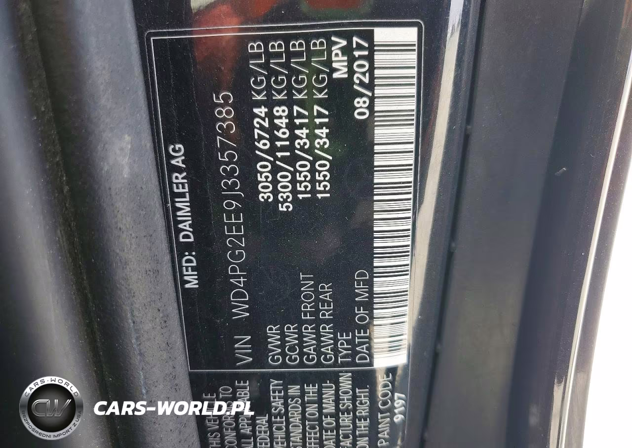 2018 Mercedes-Benz Metris VIN:WD4PG2EE9J3357385 - 13