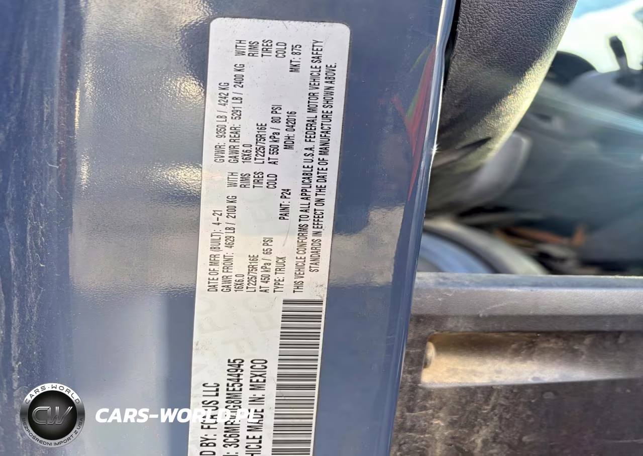 2021 Ram Promaster 3500 3500 High VIN:3C6MRVJG8ME544945 - 13