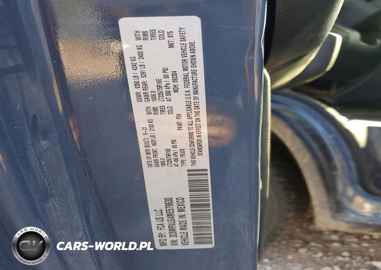 2021 Ram Promaster 3500 Delivery Van VIN:3C6MRVJG4ME579630 - 13