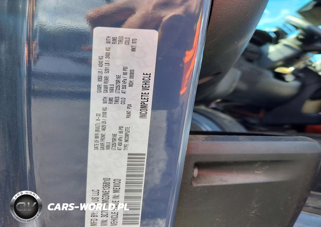 2022 Ram Promaster 3500 3500 Standard VIN:3C7WRVMG3NE136810 - 13