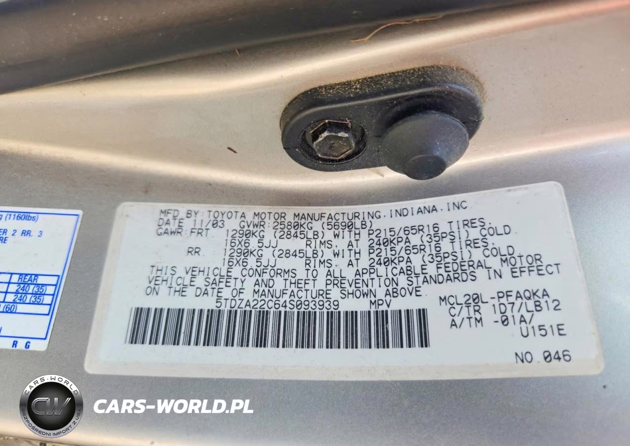 2004 Toyota Sienna Xle 7 Passenger VIN:5TDZA22C64S093939 - 13