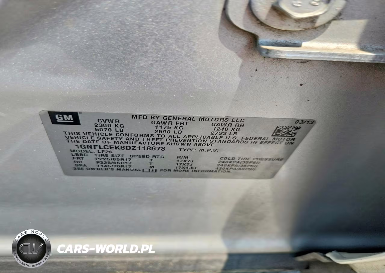 2013 Chevrolet Equinox Ls VIN:1GNFLCEK6DZ118673 - 13