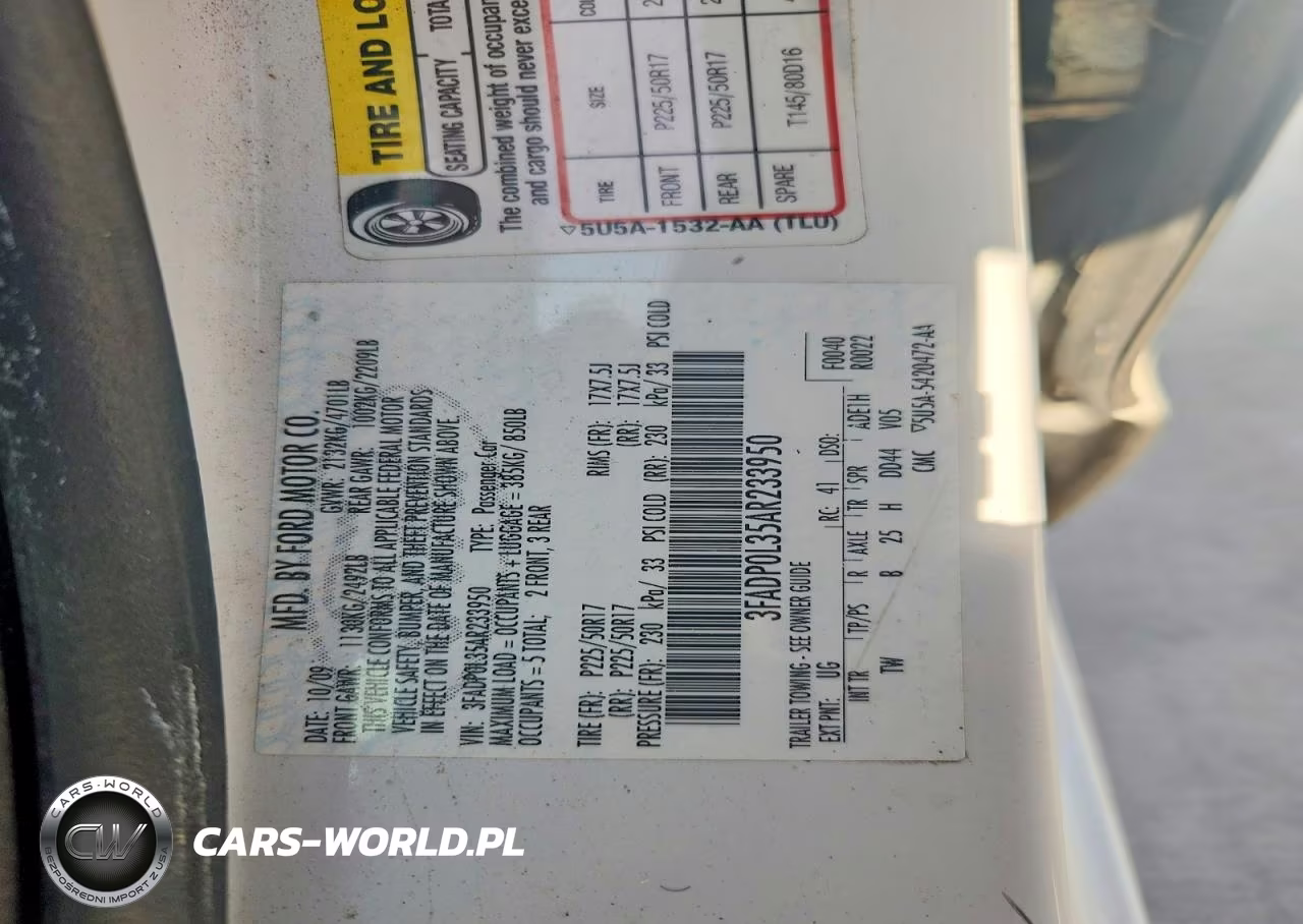 2010 Ford Fusion Hybrid VIN:3FADP0L35AR233950 - 12
