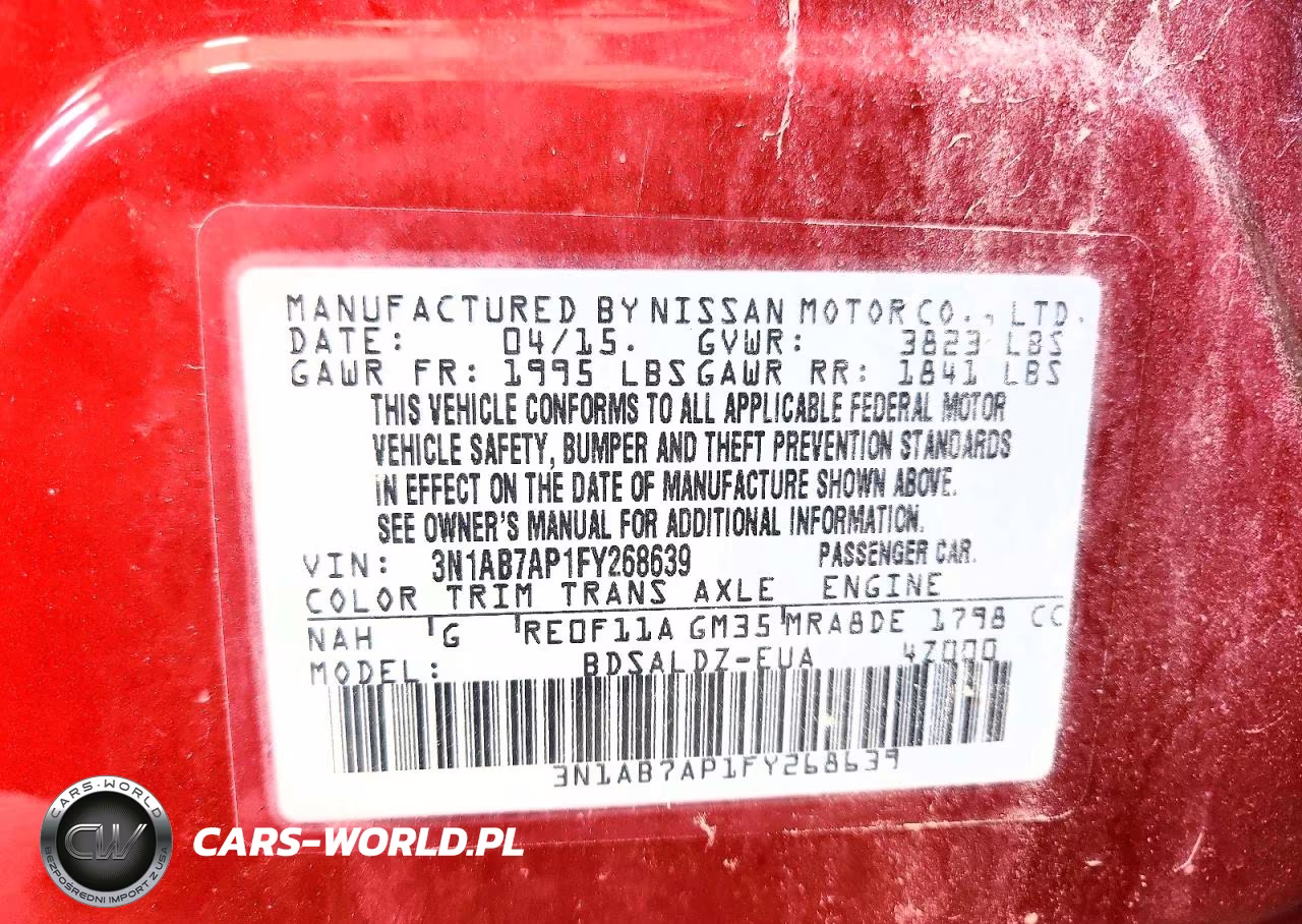 2015 Nissan Sentra Sv VIN:3N1AB7AP1FY268639 - 12