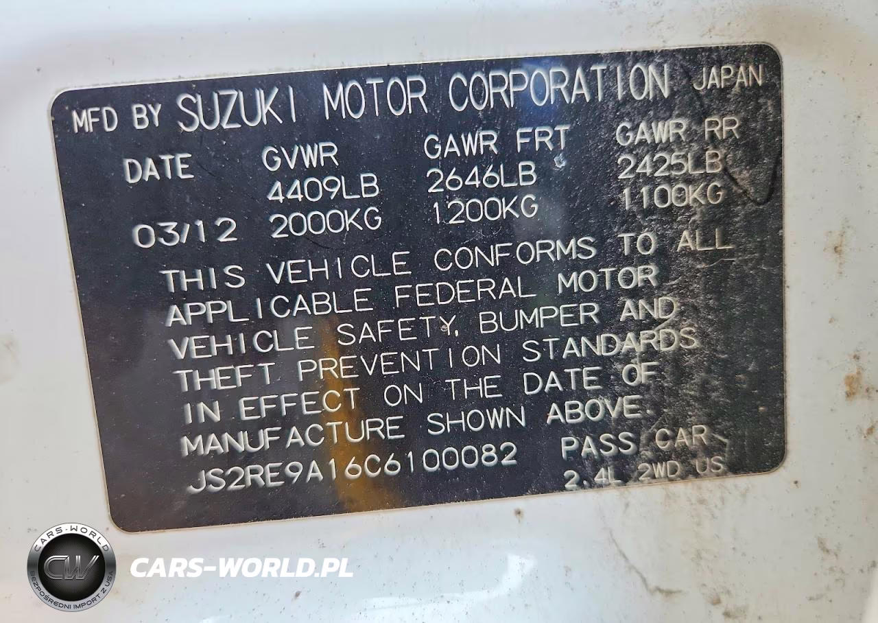 2012 Suzuki Kizashi S VIN:JS2RE9A16C6100082 - 12
