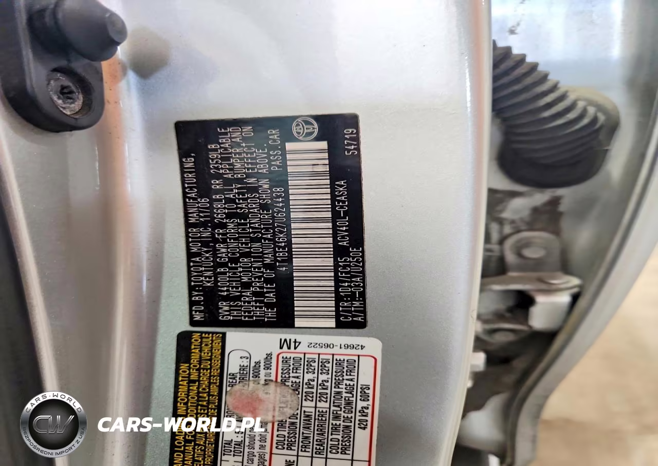 2007 Toyota Camry Ce VIN:4T1BE46K27U624438 - 12