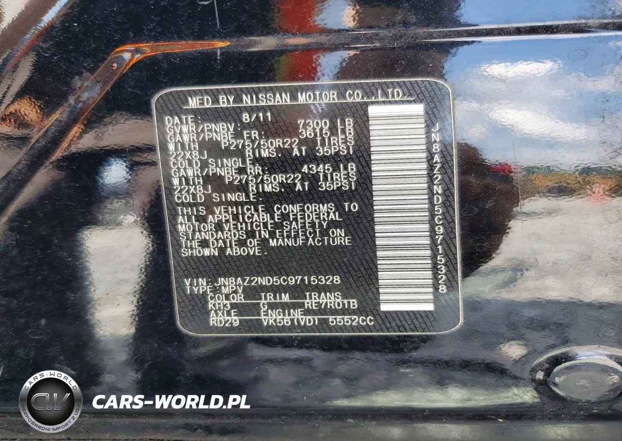 2012 Infiniti Qx56 Base VIN:JN8AZ2ND5C9715328 - 13