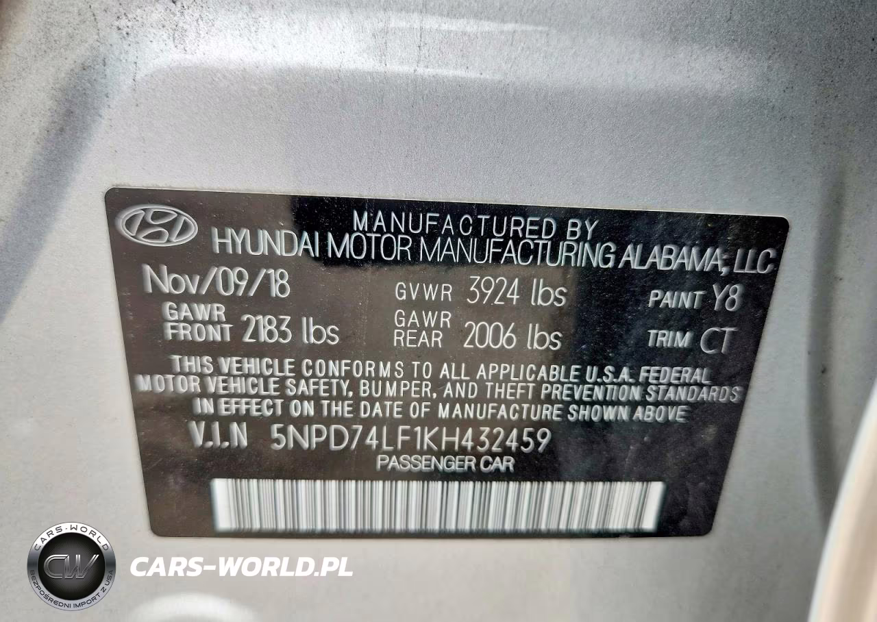 2019 Hyundai Elantra Se VIN:5NPD74LF1KH432459 - 12