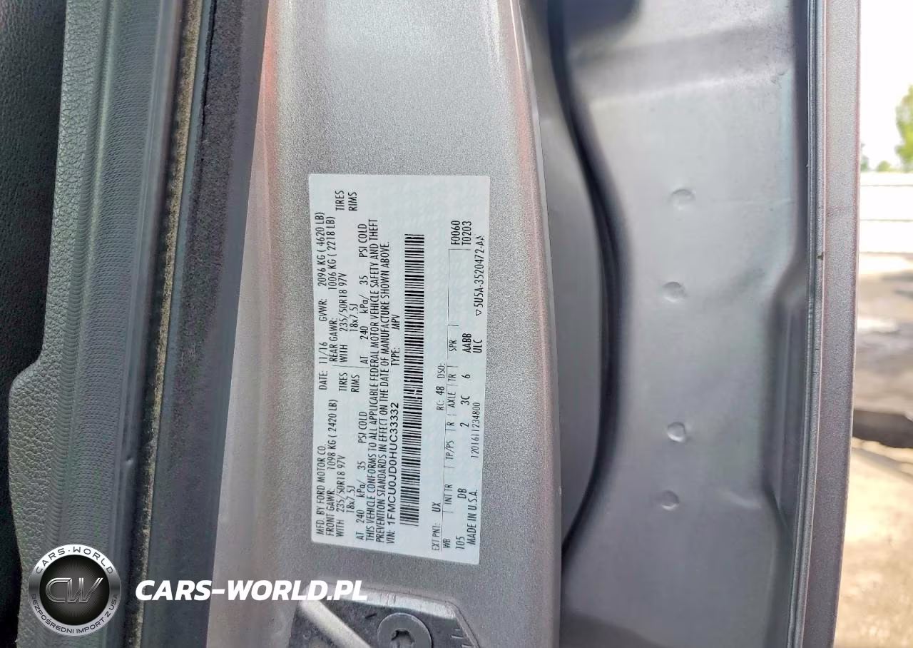 2017 Ford Escape Titanium VIN:1FMCU0JD0HUC33332 - 13