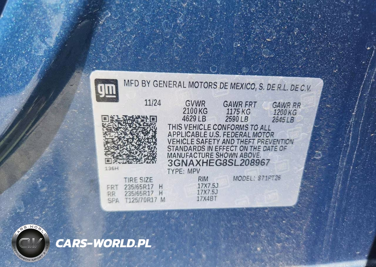 2025 Chevrolet Equinox Lt VIN:3GNAXHEG8SL208967 - 14