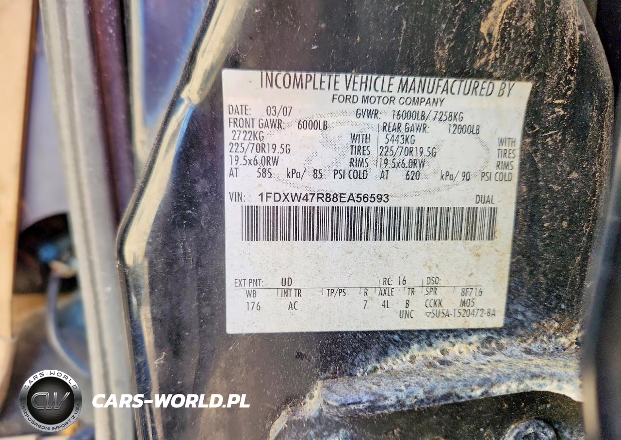 2008 Ford F450 Super Duty VIN:1FDXW47R88EA56593 - 14