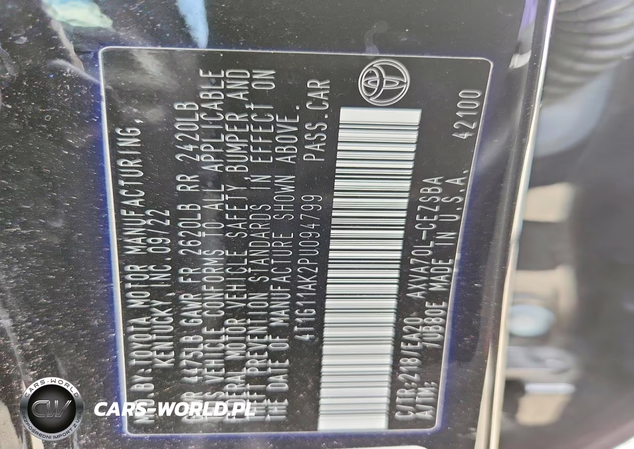 2023 Toyota Camry Se VIN:4T1G11AK2PU094799 - 12