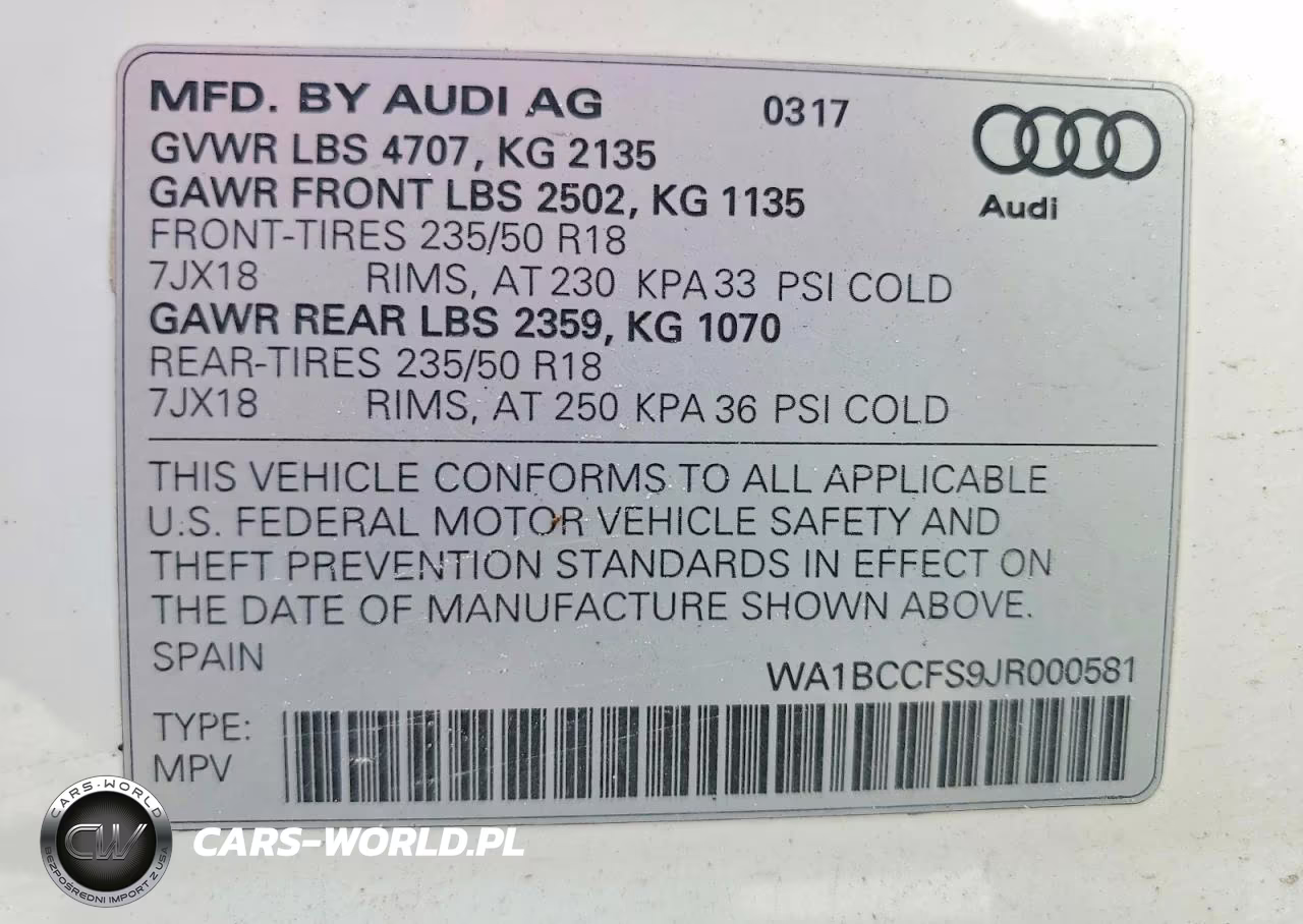 2018 Audi Q3 Premium VIN:WA1BCCFS9JR000581 - 14