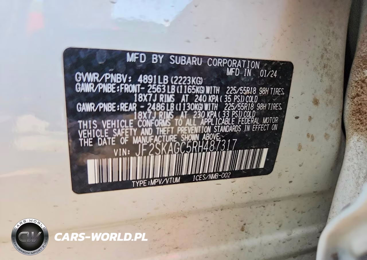 2024 Subaru Forester Sport VIN:JF2SKAGC5RH487317 - 13