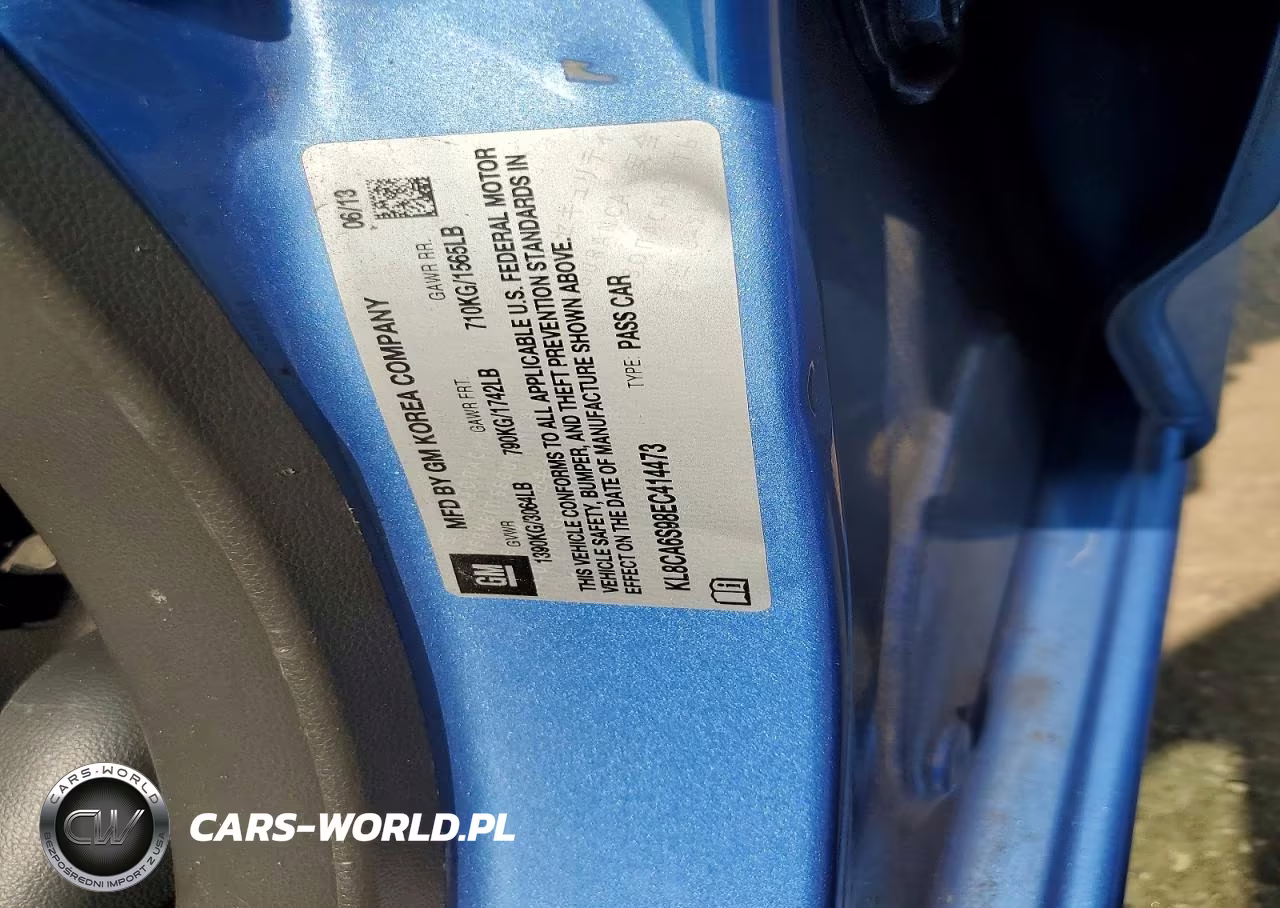 2014 Chevrolet Spark Ls VIN:KL8CA6S98EC414473 - 12