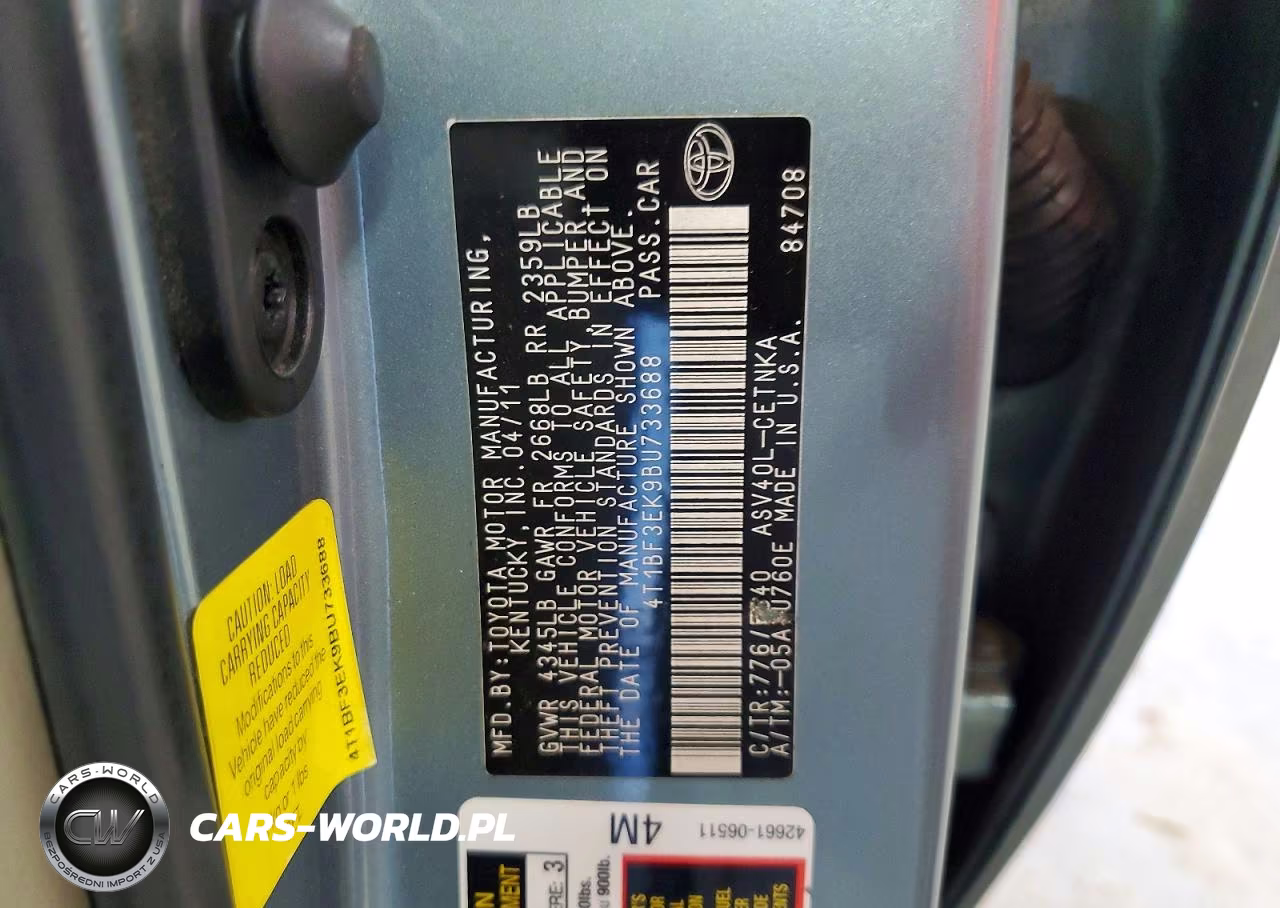 2011 Toyota Camry Le VIN:4T1BF3EK9BU733688 - 12