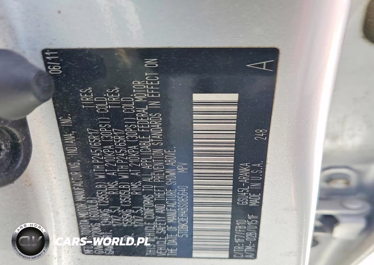 2011 Toyota Highlander Base VIN:5TDBK3EH4BS085640 - 13