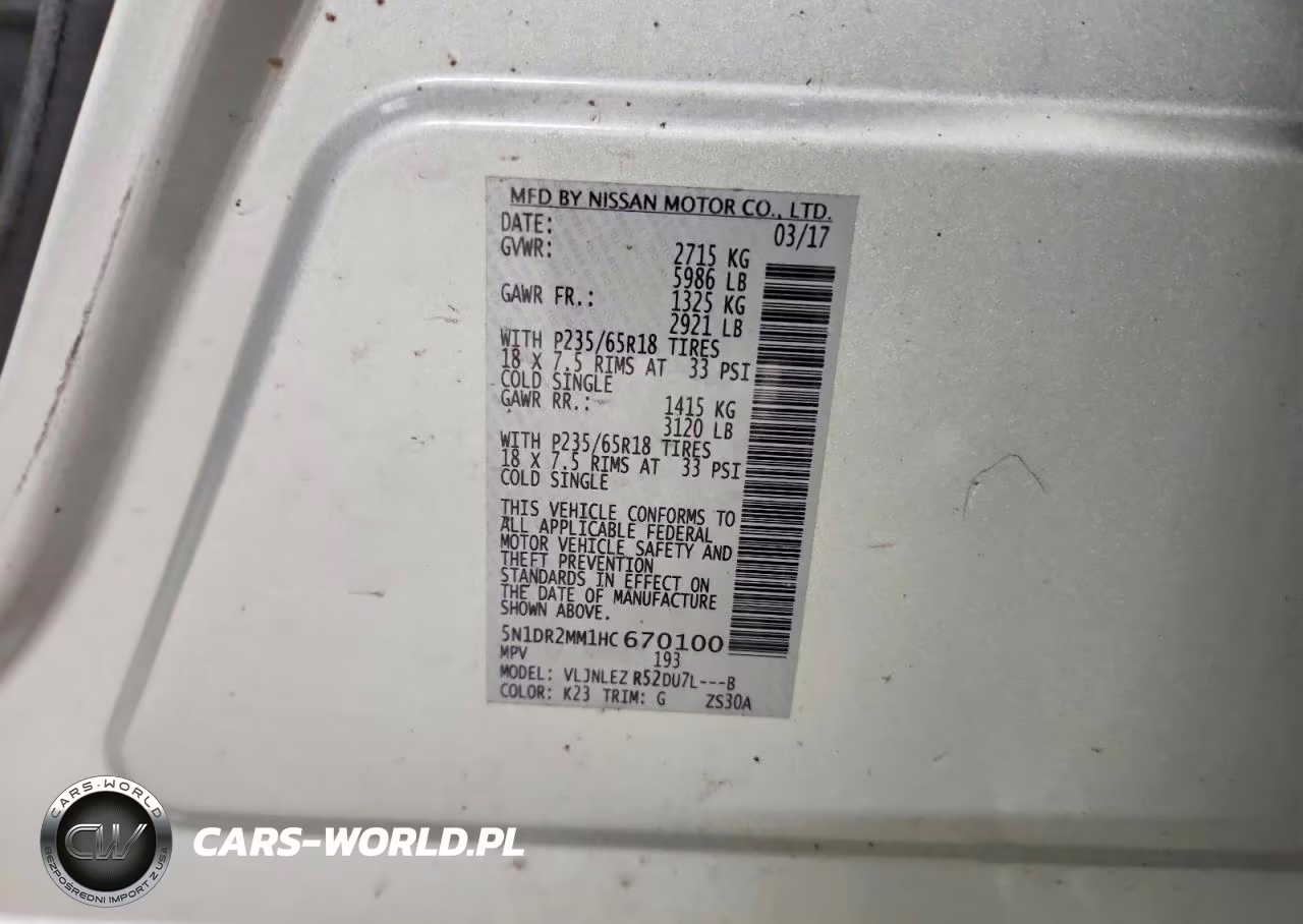 2017 Nissan Pathfinder Sv VIN:5N1DR2MM1HC670100 - 13