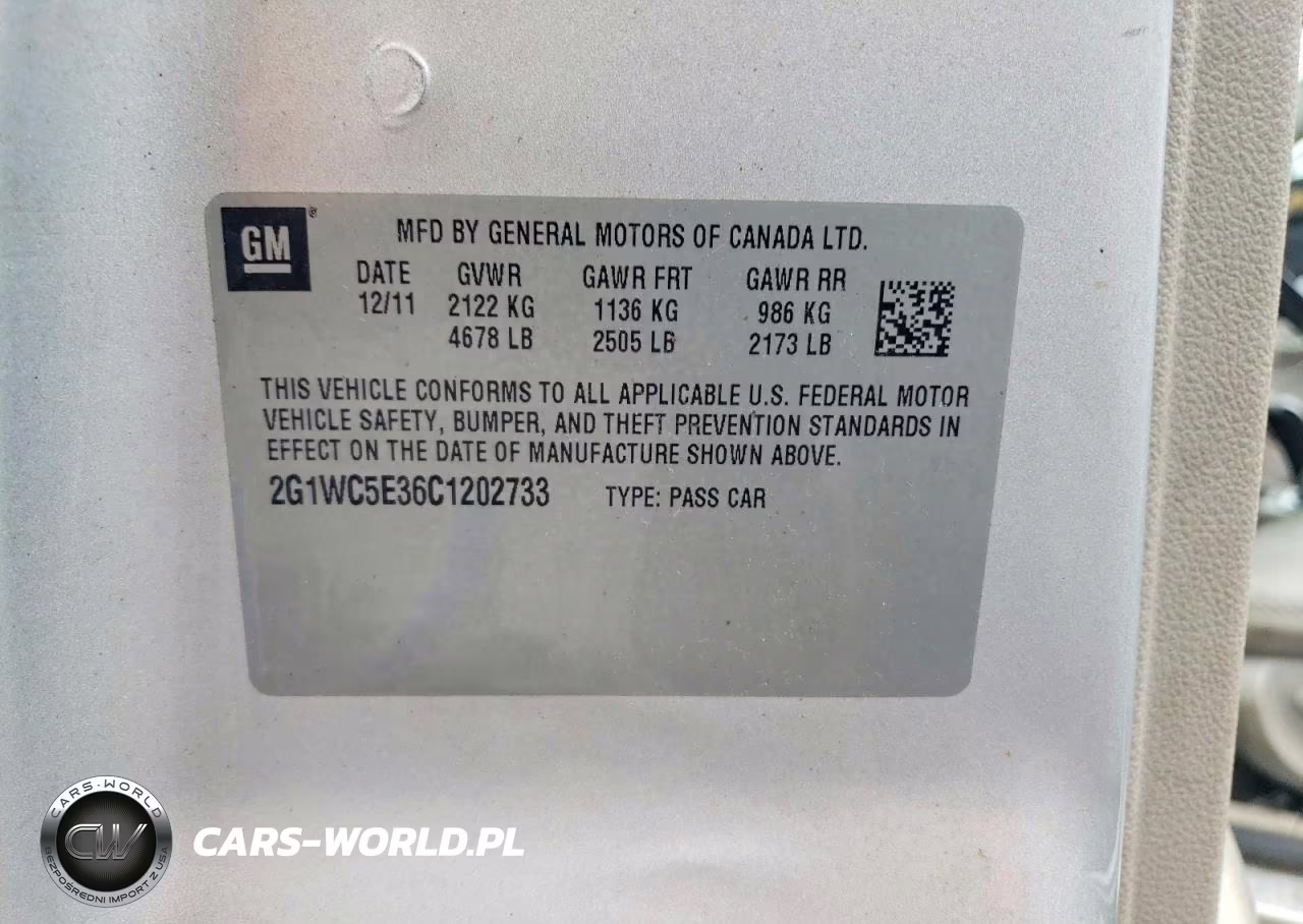 2012 Chevrolet Impala Ltz VIN:2G1WC5E36C1202733 - 12
