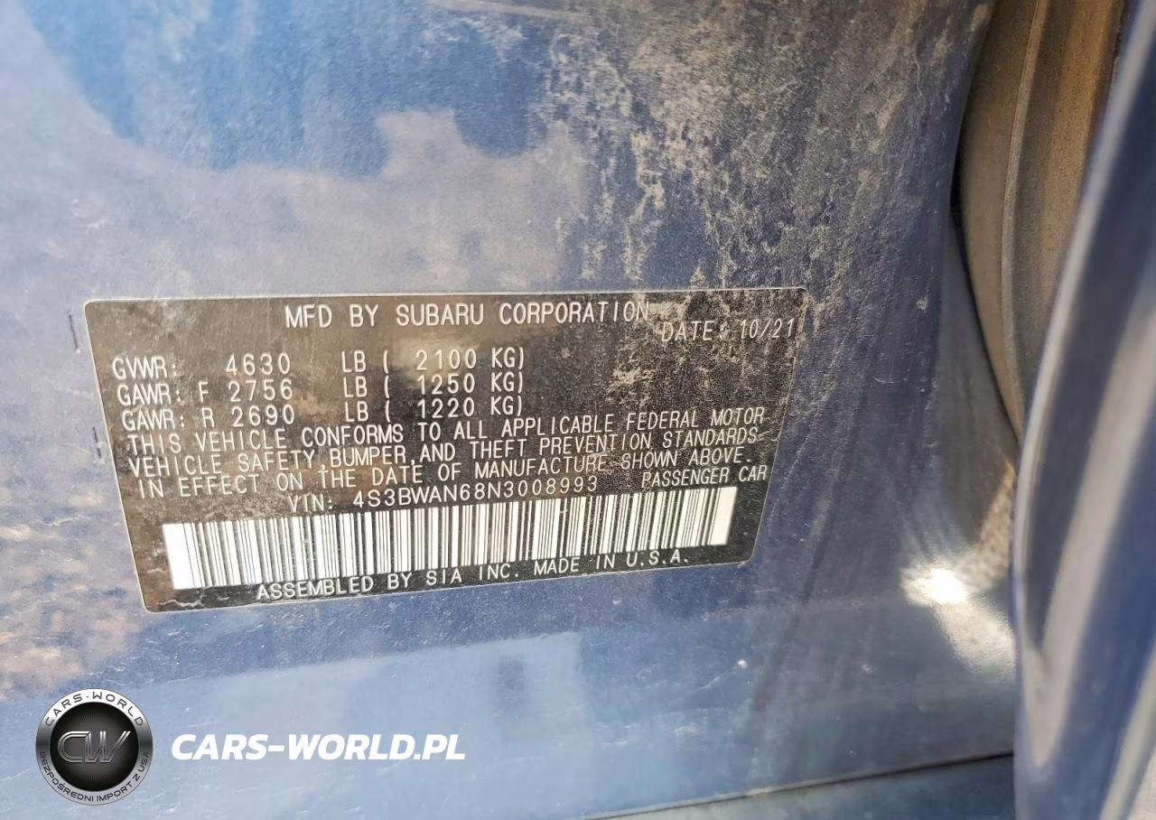 2022 Subaru Legacy Limited VIN:4S3BWAN68N3008993 - 12