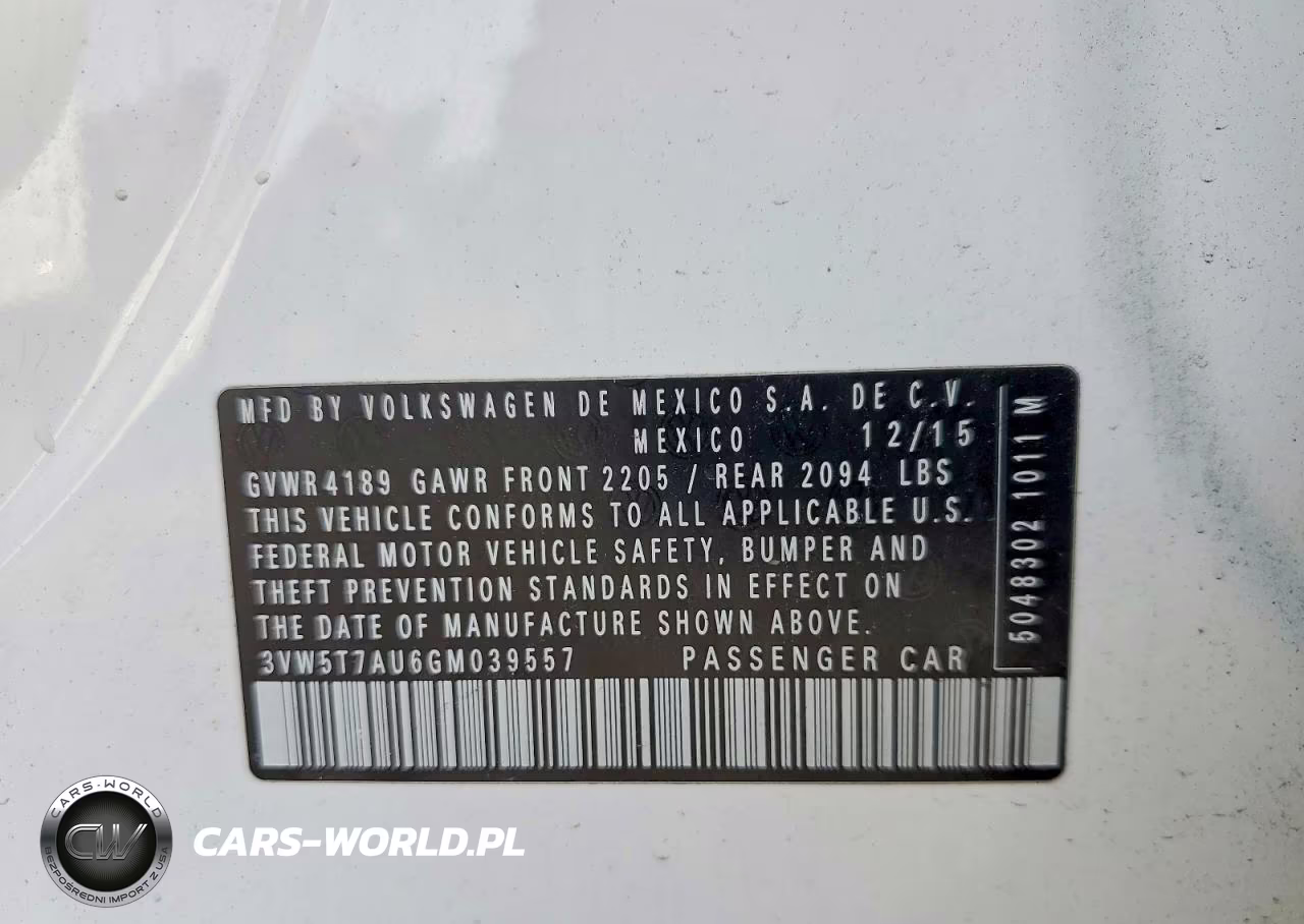 2016 Volkswagen Gti S-Se VIN:3VW5T7AU6GM039557 - 13