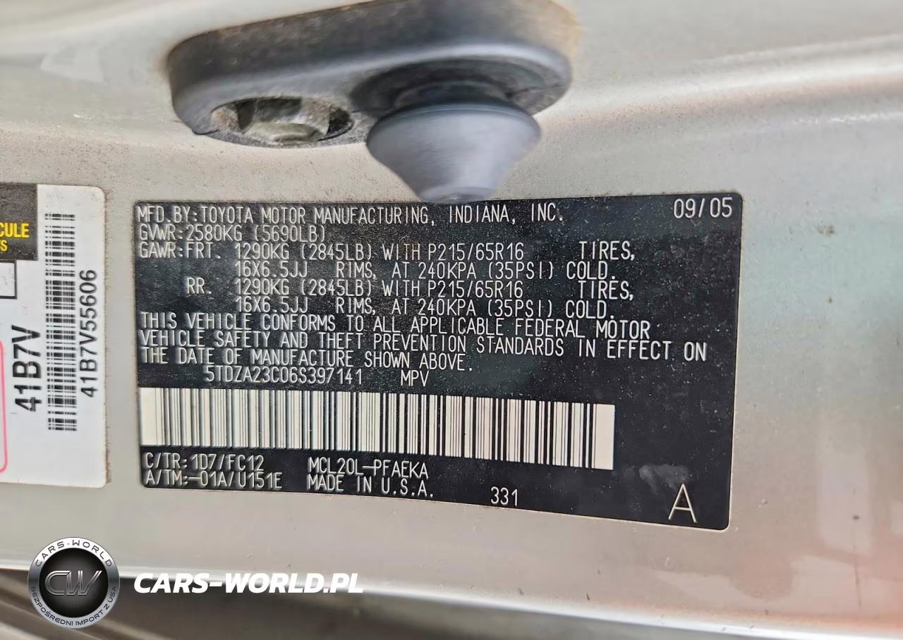 2006 Toyota Sienna Le 7 Passenger VIN:5TDZA23C06S397141 - 13