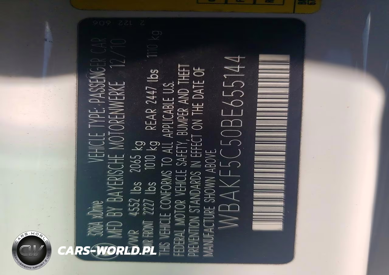2011 BMW 328 Xi Sulev VIN:WBAKF5C50BE655144 - 13
