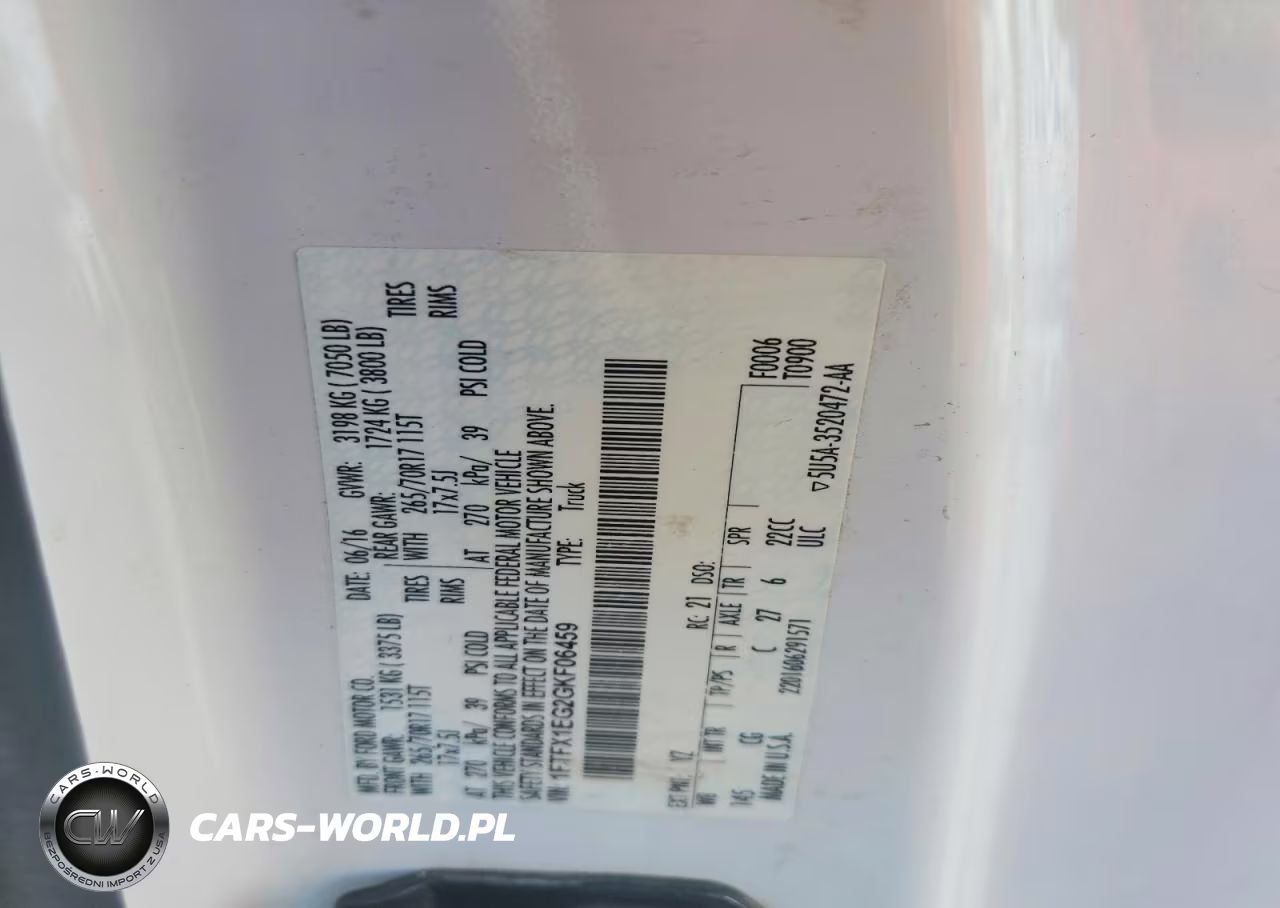 2016 Ford F150 Super Cab VIN:1FTFX1EG2GKF06459 - 12