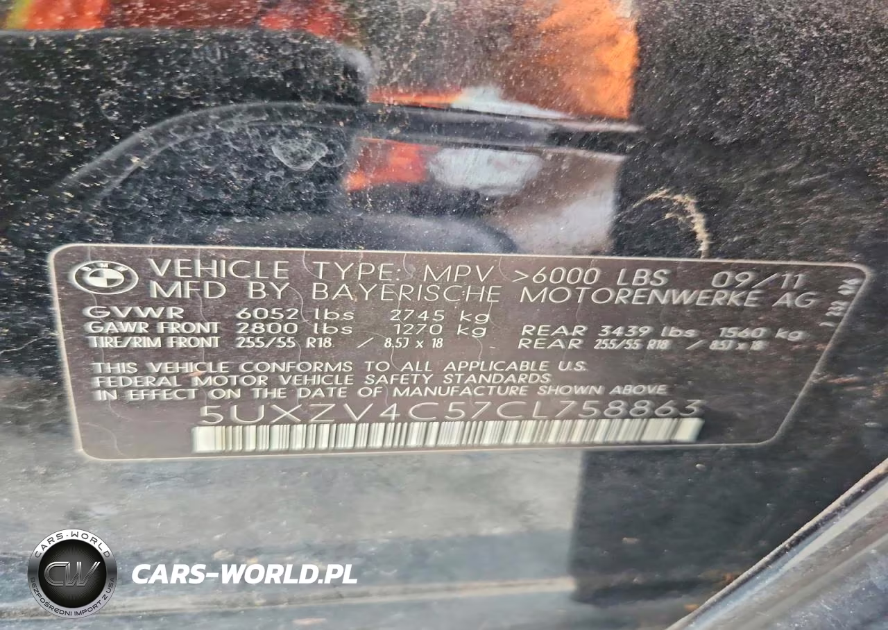 2012 BMW X5 xDrive35I VIN:5UXZV4C57CL758863 - 13