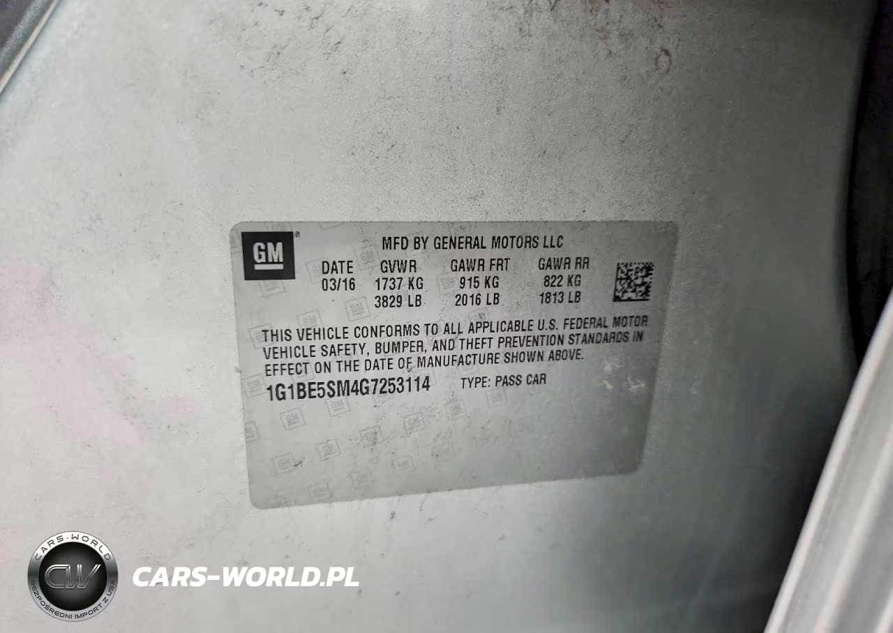 2016 Chevrolet Cruze Lt VIN:1G1BE5SM4G7253114 - 12