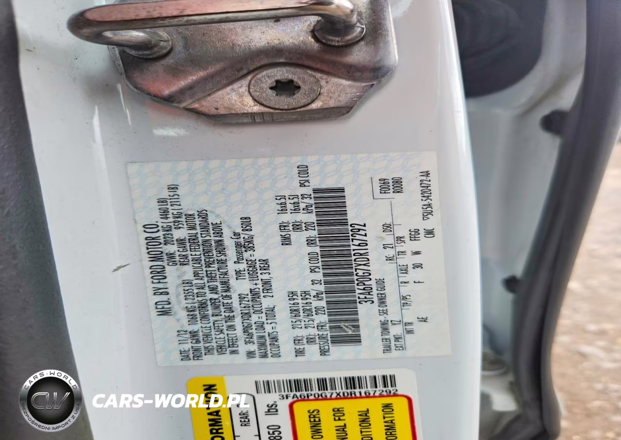 FORD FUSION S VIN:3FA6P0G7XDR167292 - 12