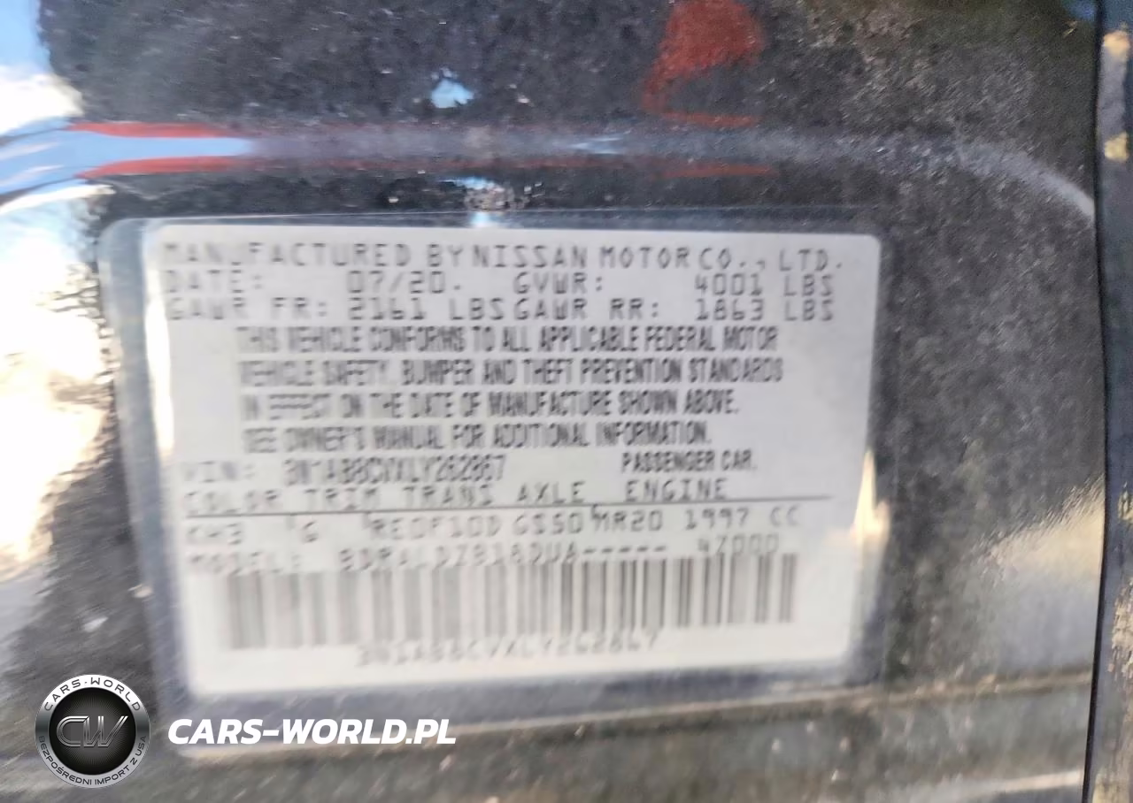 2020 Nissan Sentra Sv VIN:3N1AB8CVXLY262867 - 12