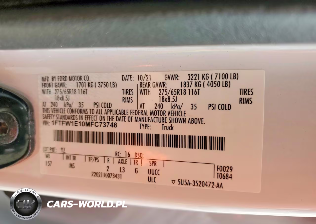 2021 Ford F150 Supercrew VIN:1FTFW1E10MFC73748 - 12