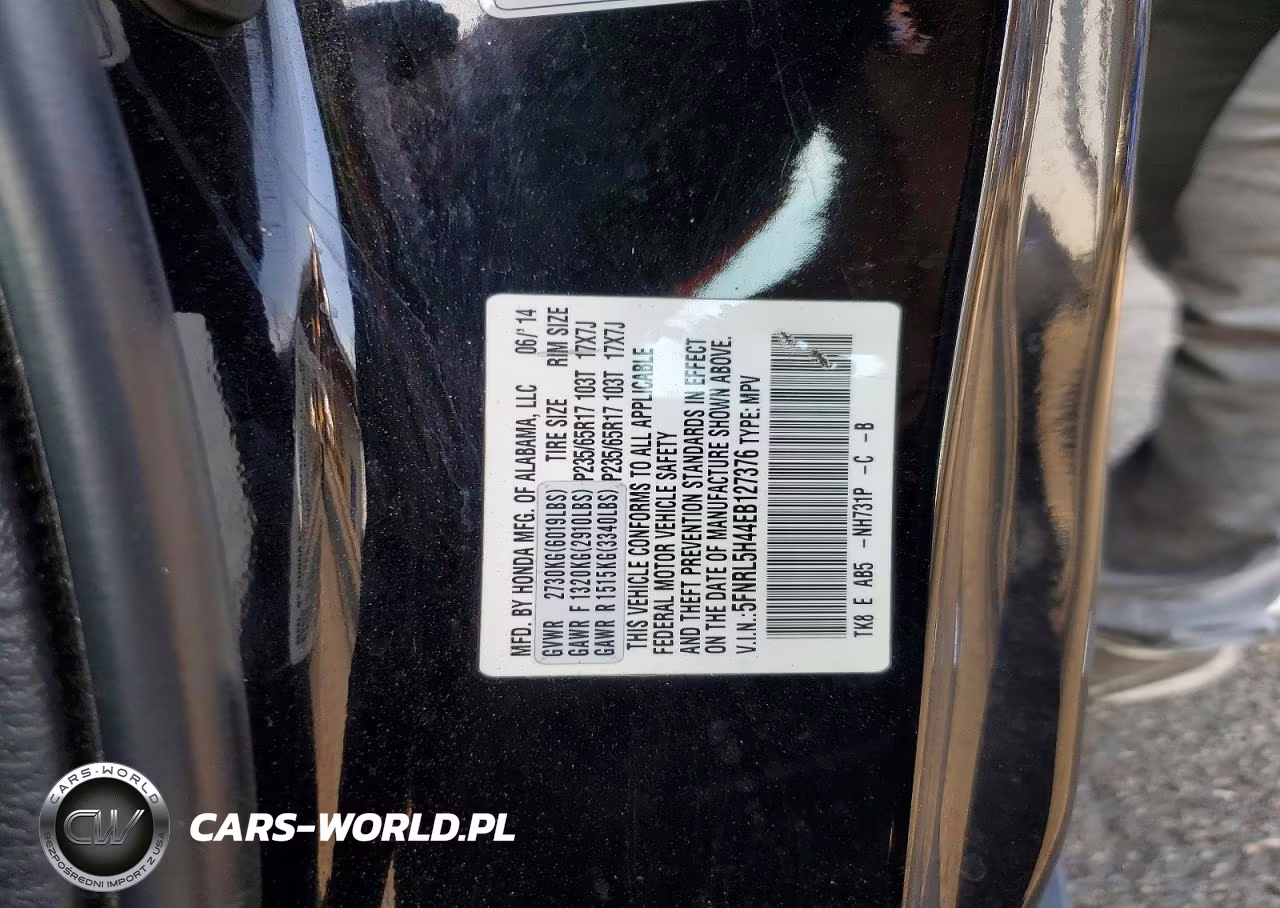 2014 Honda Odyssey Ex VIN:5FNRL5H44EB127376 - 13