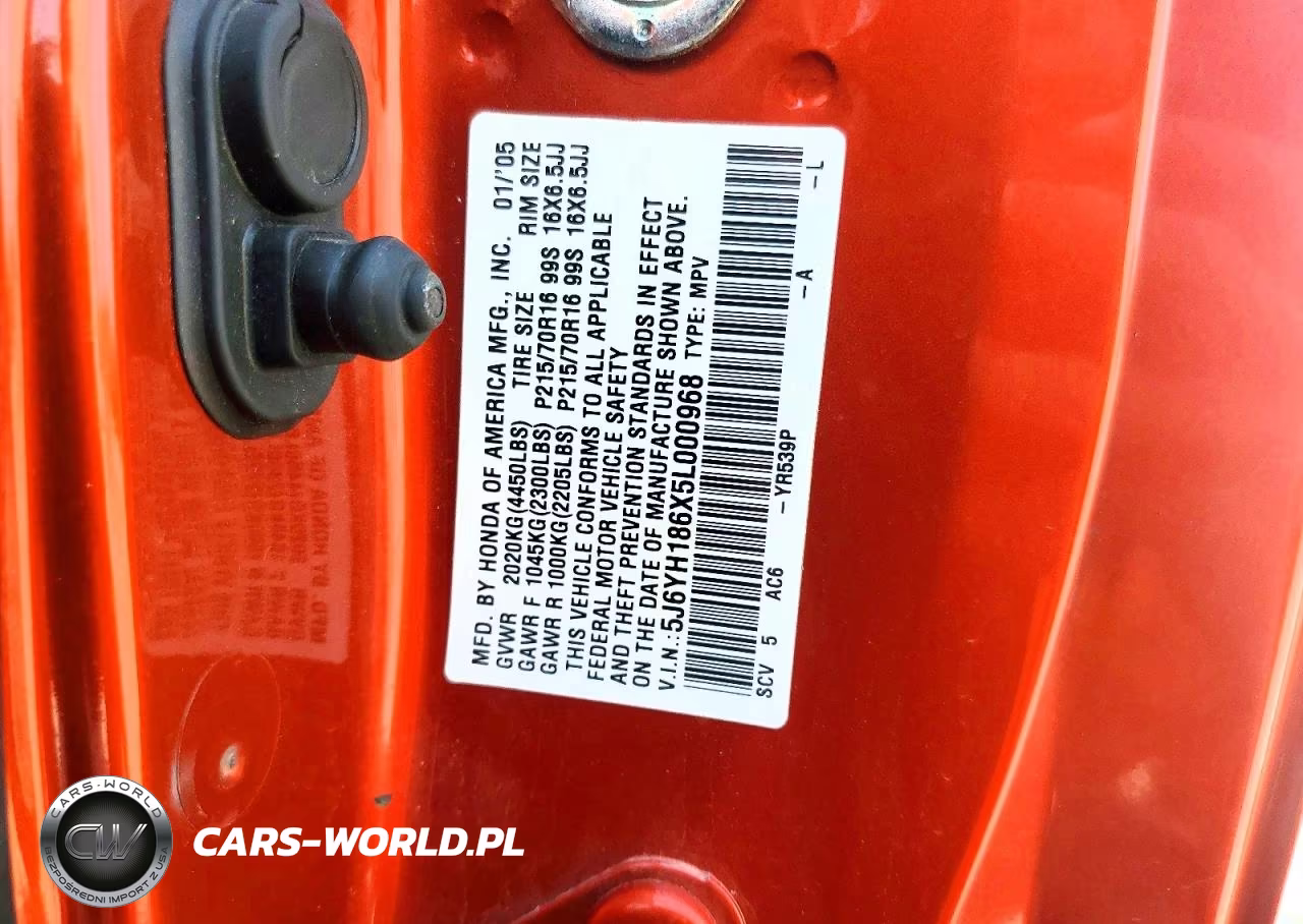 2005 Honda Element Ex VIN:5J6YH186X5L000968 - 12