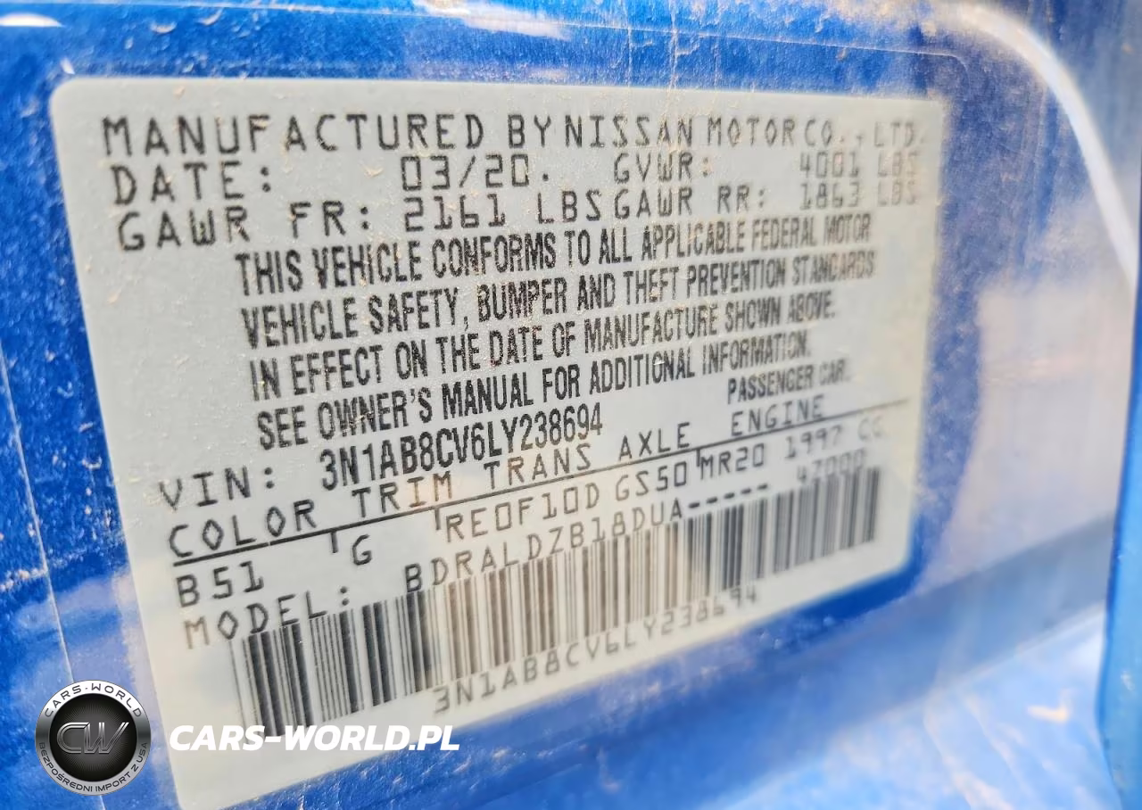 2020 Nissan Sentra Sv VIN:3N1AB8CV6LY238694 - 12