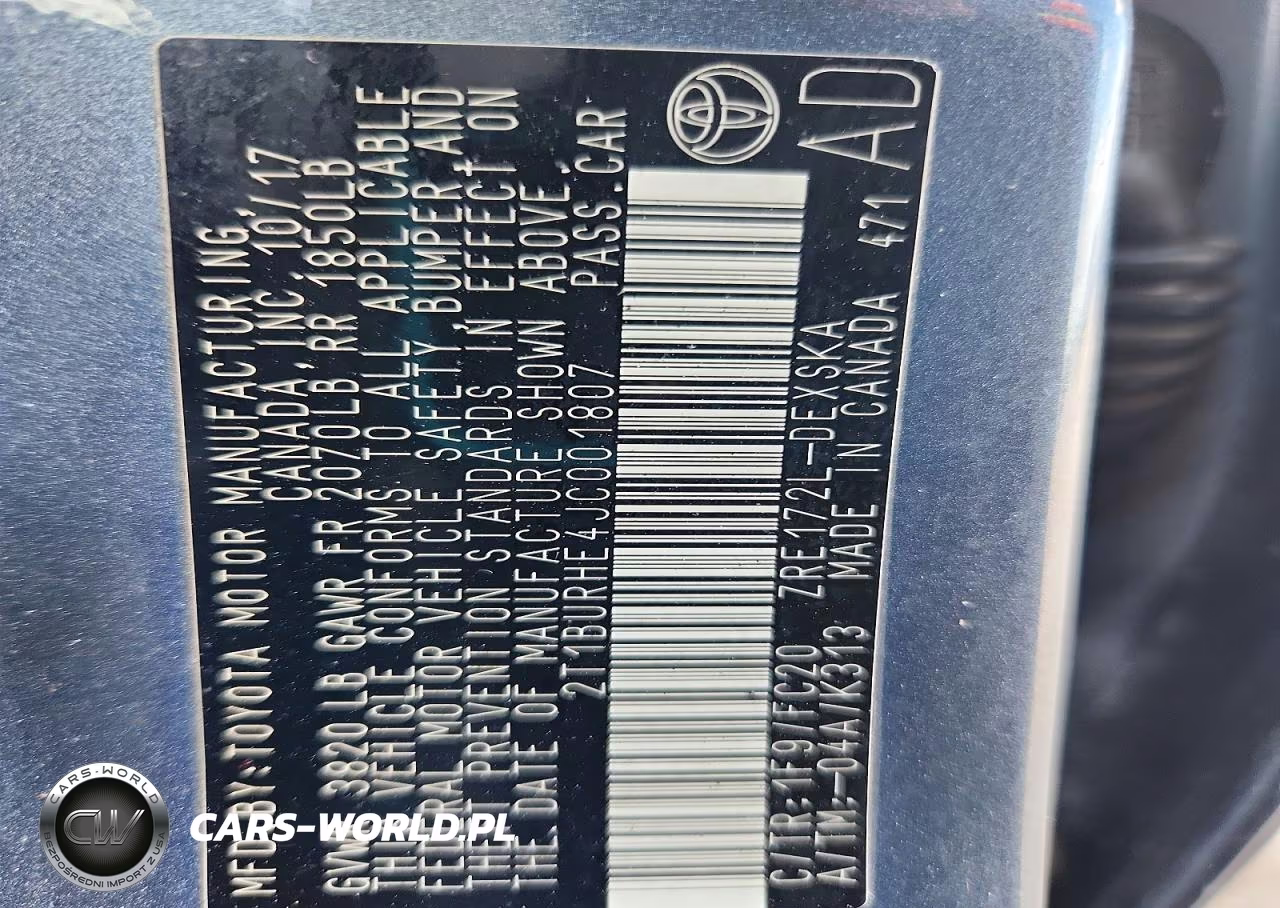 2018 Toyota Corolla Se VIN:2T1BURHE4JC001807 - 12