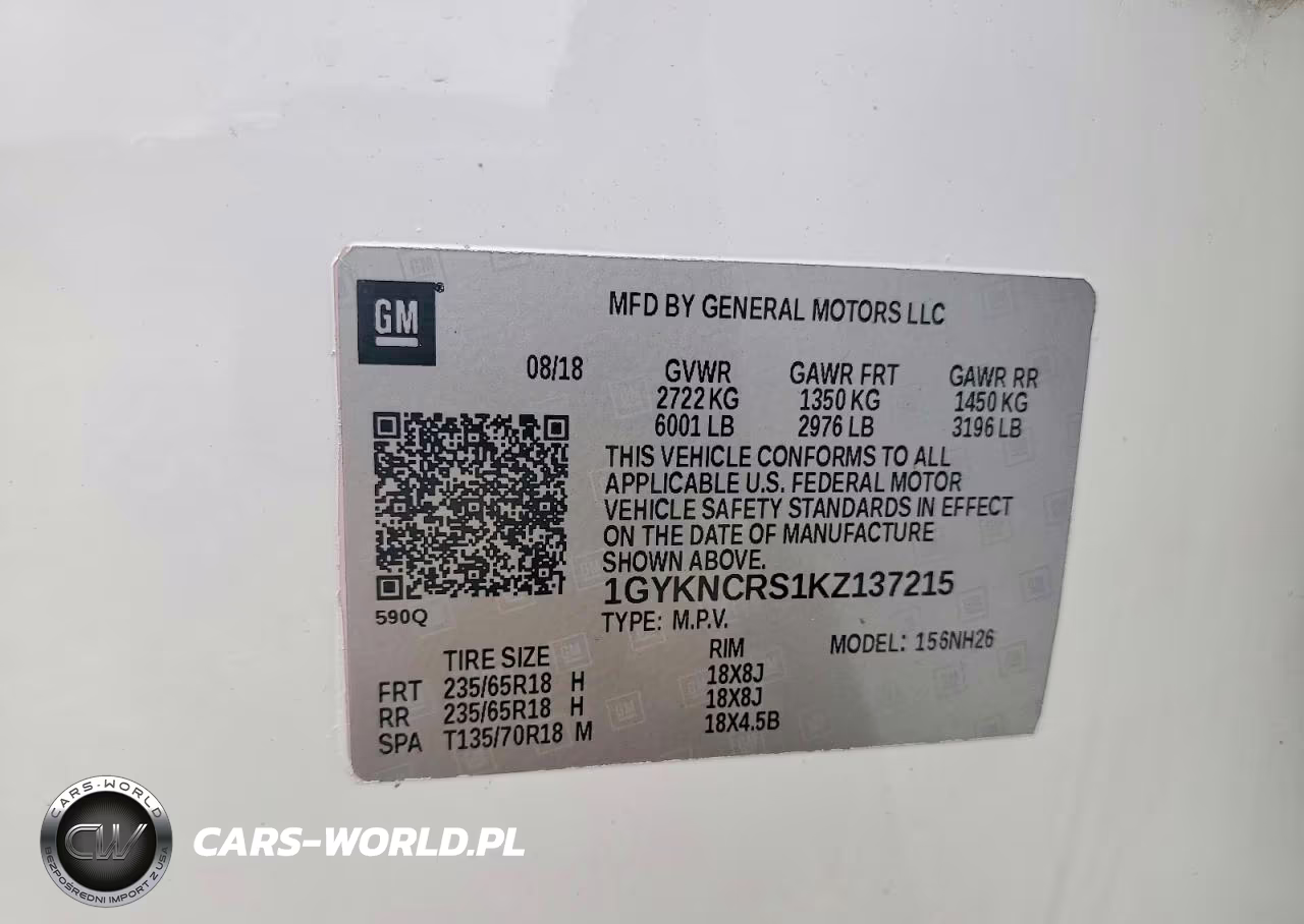 2019 Cadillac Xt5 Luxury VIN:1GYKNCRS1KZ137215 - 13