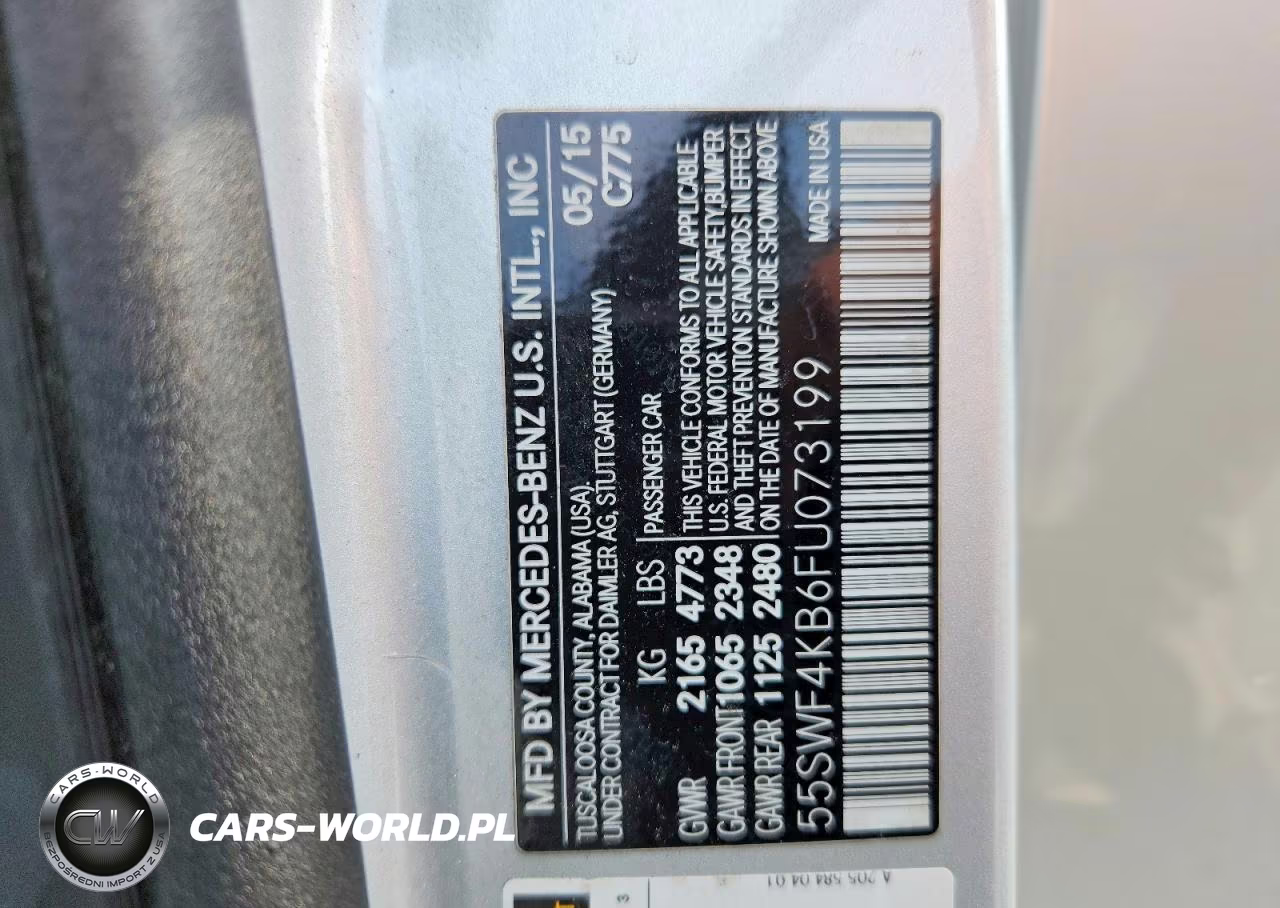 2015 Mercedes-Benz C 300 4Matic VIN:55SWF4KB6FU073199 - 12