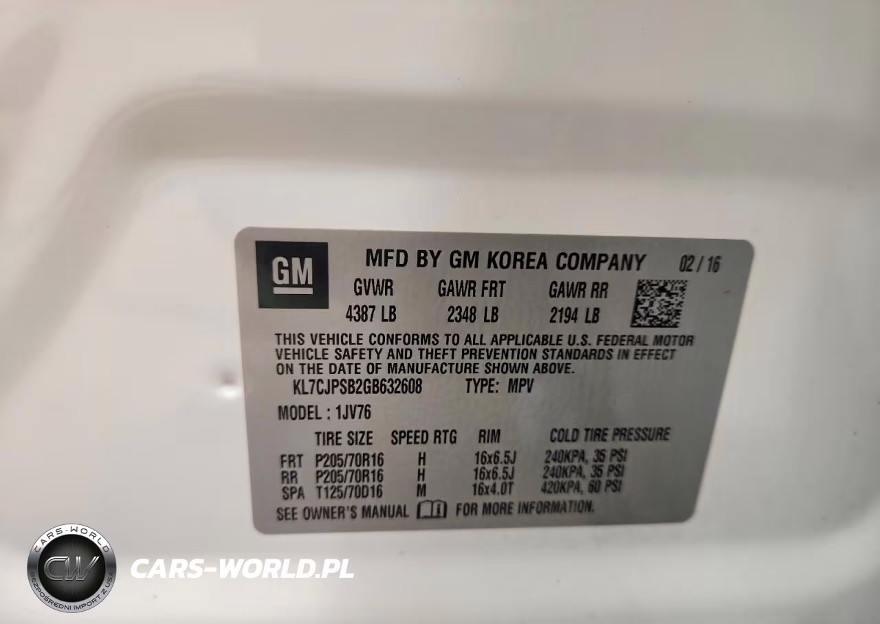 2016 Chevrolet Trax 1Lt VIN:KL7CJPSB2GB632608 - 12