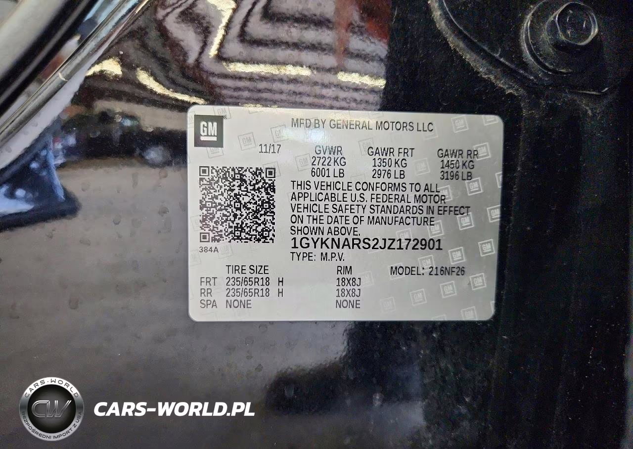 2018 Cadillac Xt5 VIN:1GYKNARS2JZ172901 - 13