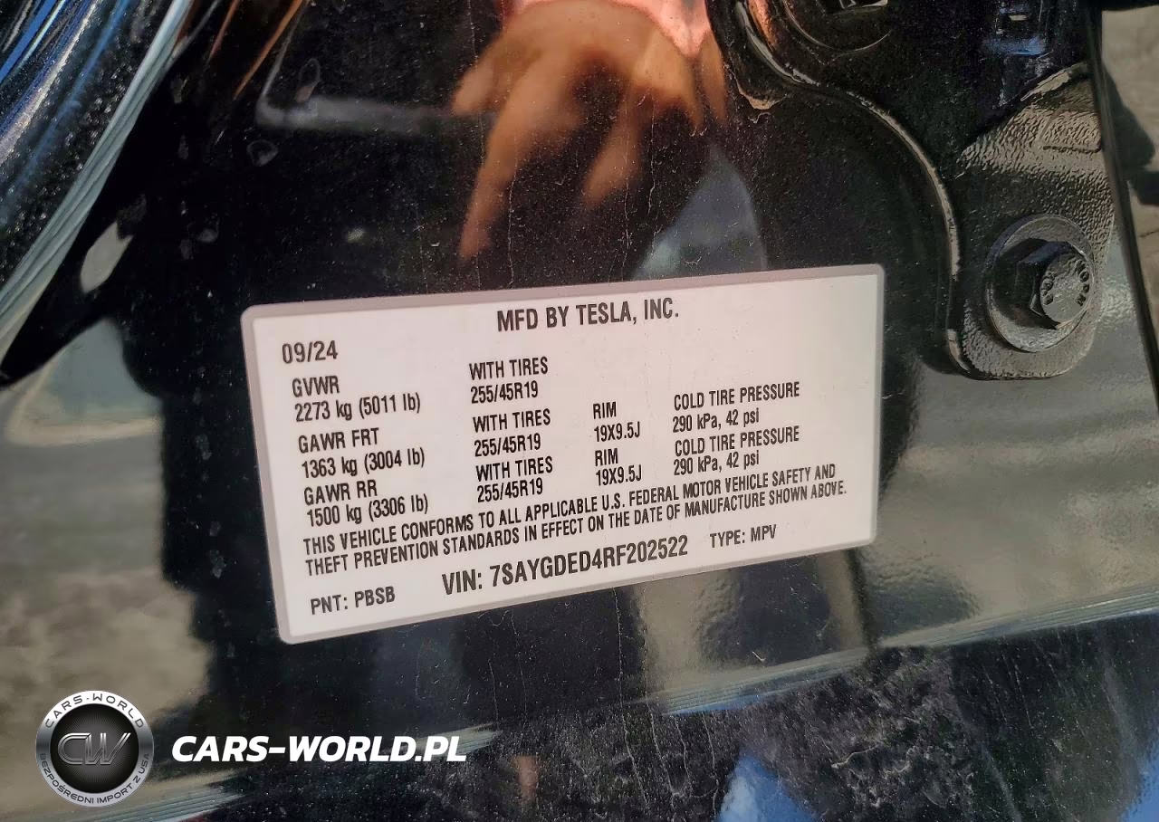 2024 Tesla Model Y VIN:7SAYGDED4RF202522 - 14