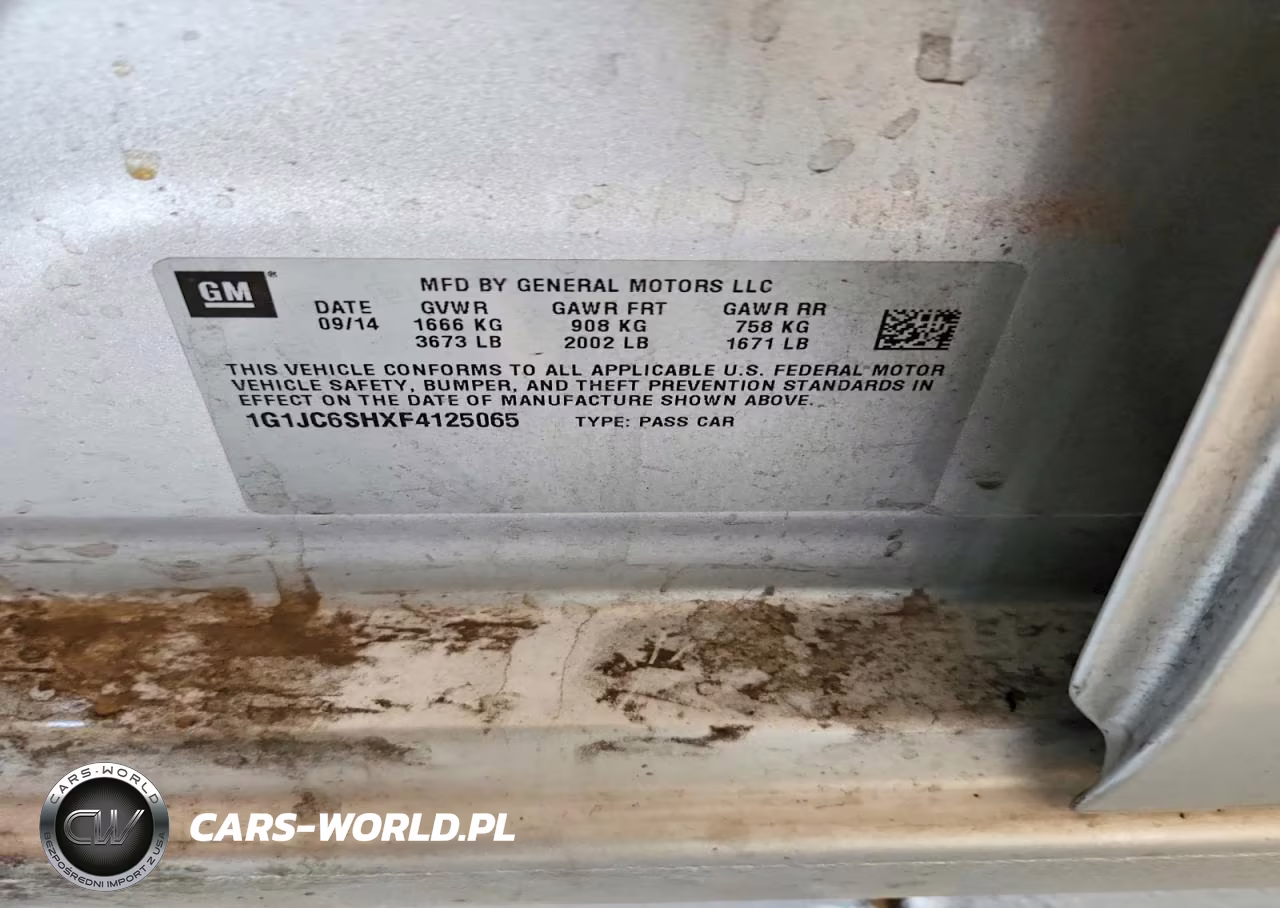 2015 Chevrolet Sonic Lt VIN:1G1JC6SHXF4125065 - 12