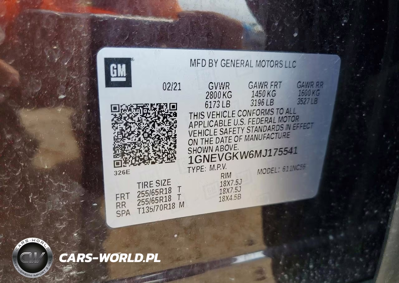 2021 Chevrolet Traverse Lt VIN:1GNEVGKW6MJ175541 - 14