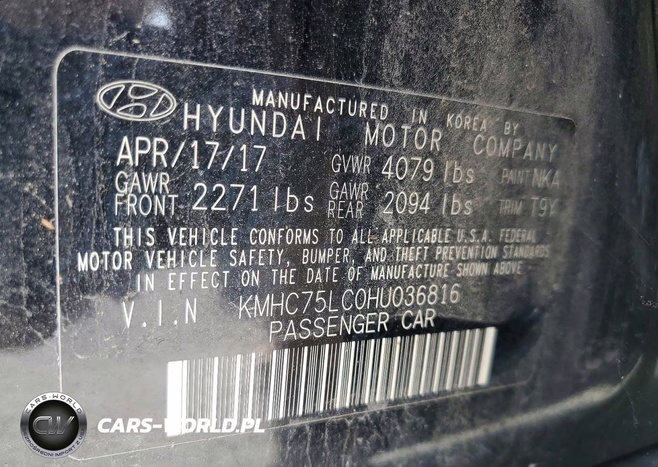 2017 Hyundai Ioniq Sel VIN:KMHC75LC0HU036816 - 12